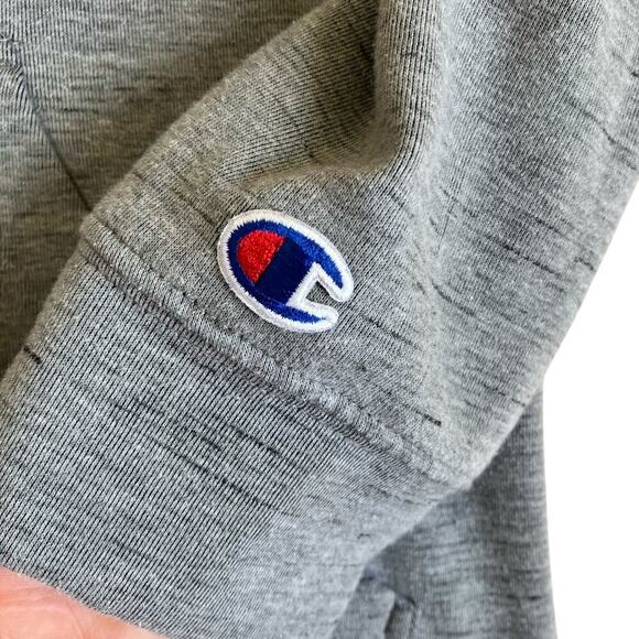 Champion Mens Sz M NC State Wolfpack Sweatshirt Hoodie Heathered Grey Red Logo - Picture 7 of 16